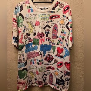 Jeremyville x Forever 21 Graphic Tee | Y2K Pop Art Cartoon Print | Oversized Fit